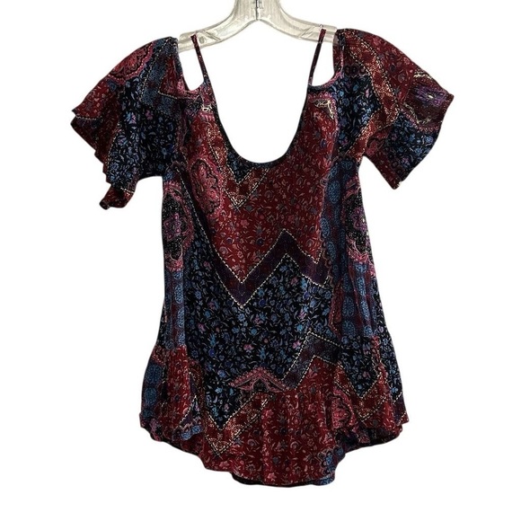 Patrons of Peace Women's XS Floral Boho Blouse Multicolor Casual Top - Picture 3 of 9